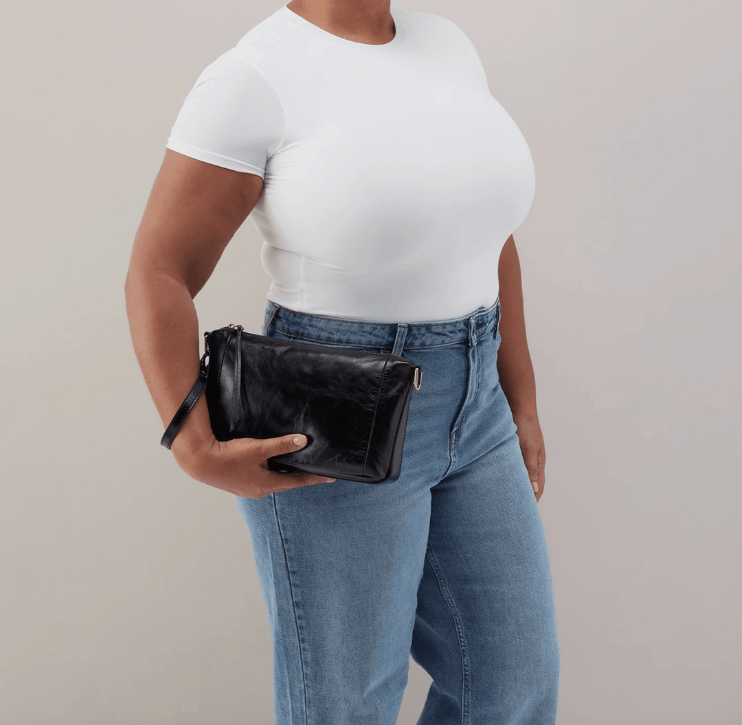 HOBO DARCY CARRY - ALL BLACK CROSSBODY HANDBAGS | Shop now at Main &amp; Taylor Shoes!