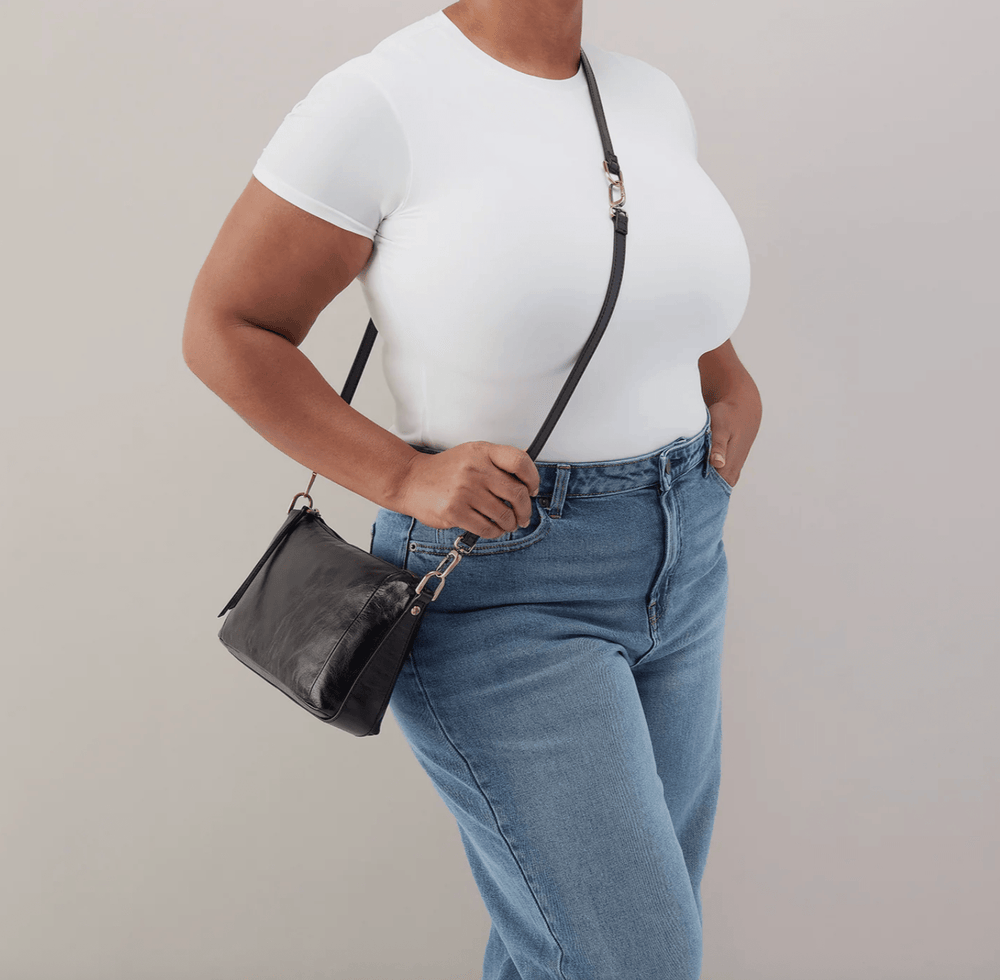 HOBO DARCY CARRY - ALL BLACK CROSSBODY HANDBAGS | Shop now at Main & Taylor Shoes!
