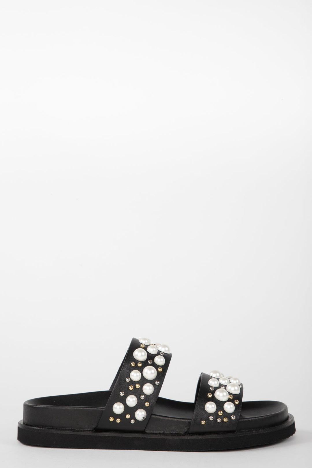 Homers 22116 BLACK WITH PEARLS/MIXED METAL RIVETS Shoes | Shop now at Main &amp; Taylor Shoes!