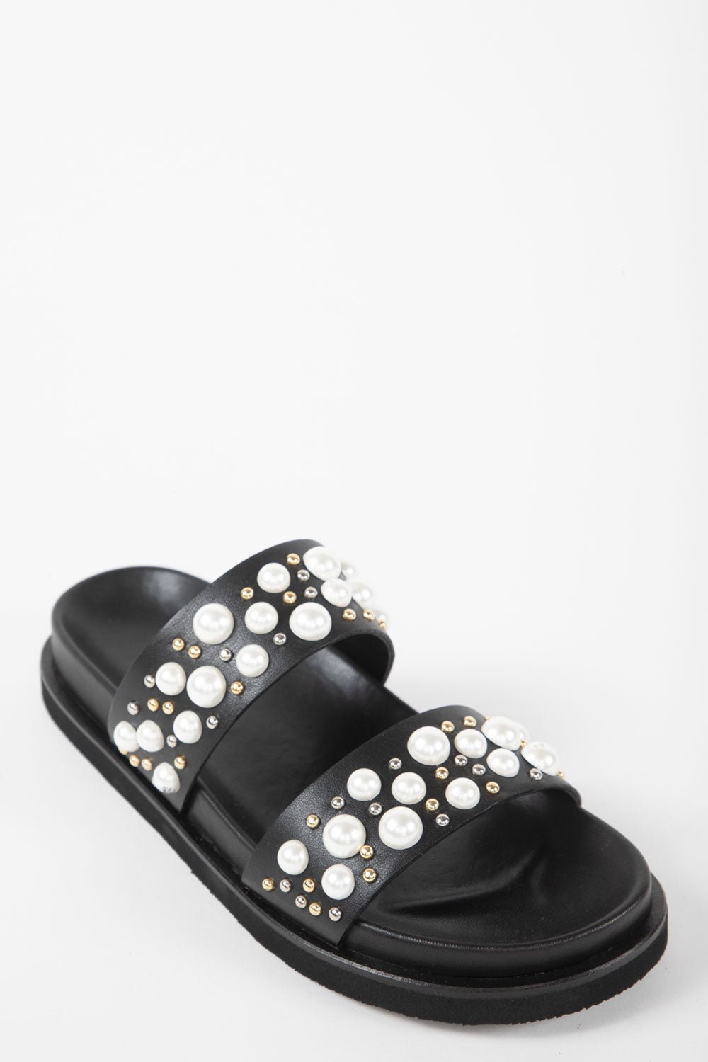 Homers 22116 BLACK WITH PEARLS/MIXED METAL RIVETS Shoes | Shop now at Main & Taylor Shoes!