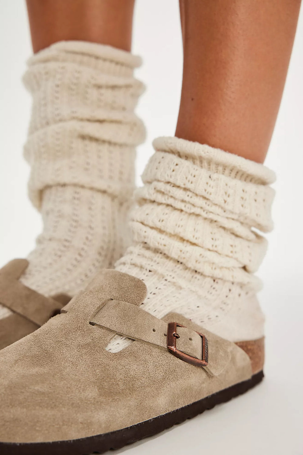 BOSTON SFB TAUPE SUEDE CLOG