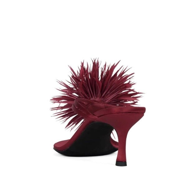 Jeffrey Campbell FIREWORK RED SATIN HEEL Shoes | Shop now at Main &amp; Taylor Shoes!