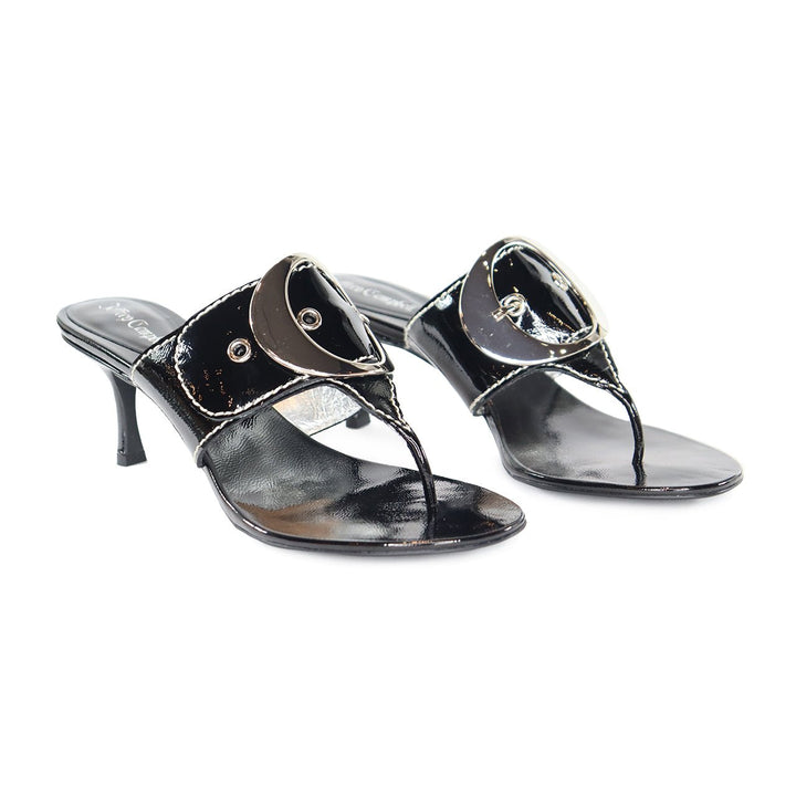 JEFFREY CAMPBELL SOLANI BLACK/SILVER SANDAL SHOES | Shop now at Main &amp; Taylor Shoes!