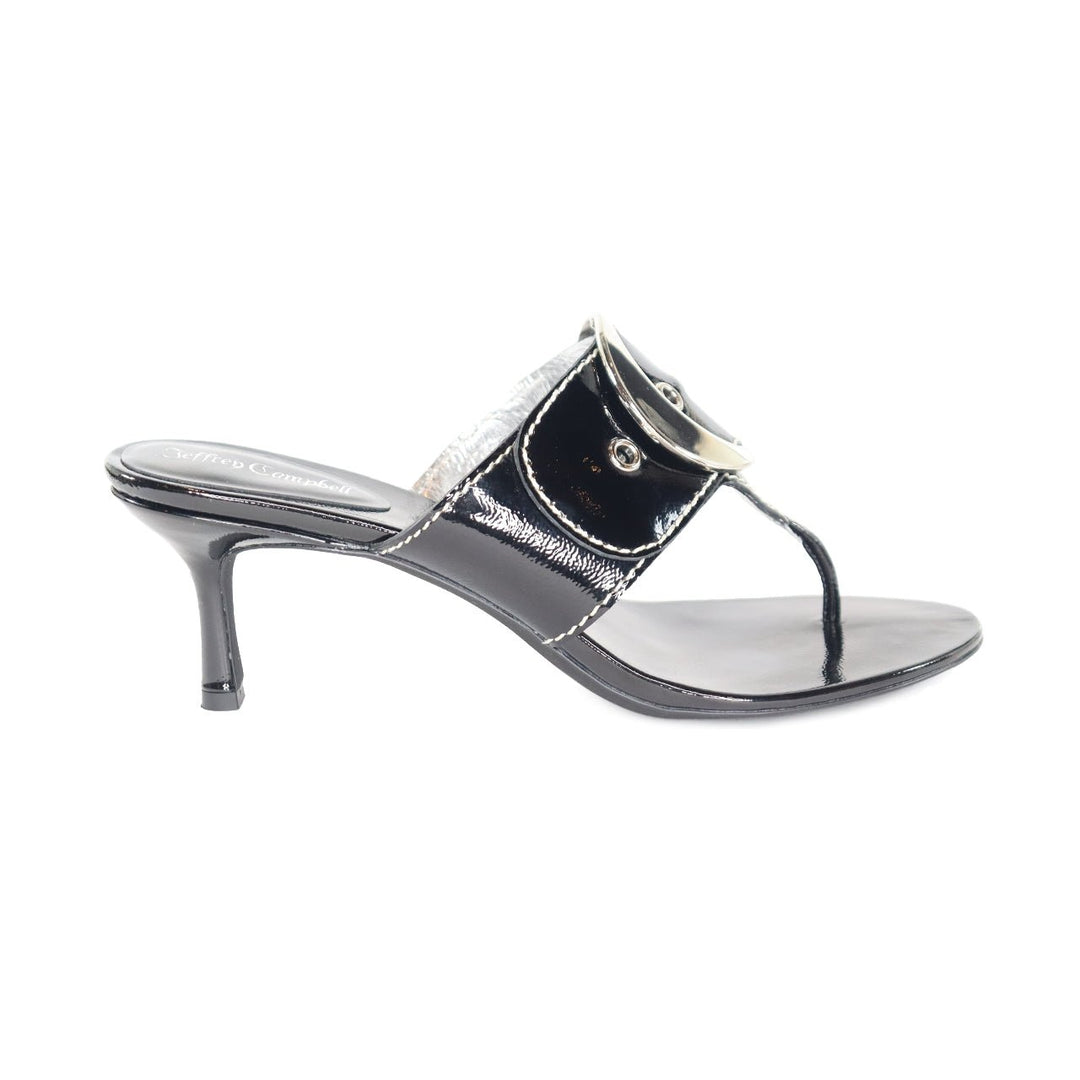 JEFFREY CAMPBELL SOLANI BLACK/SILVER SANDAL SHOES | Shop now at Main &amp; Taylor Shoes!