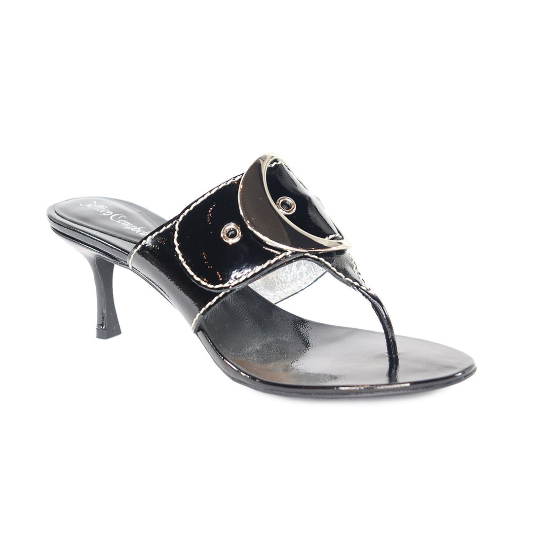 JEFFREY CAMPBELL SOLANI BLACK/SILVER SANDAL SHOES | Shop now at Main &amp; Taylor Shoes!