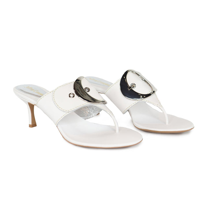 JEFFREY CAMPBELL SOLANI WHITE/SILVER SANDAL SHOES | Shop now at Main &amp; Taylor Shoes!