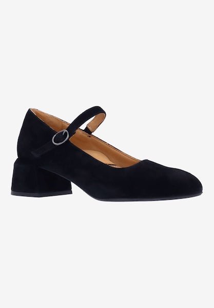 L'AMOUR DES PIEDS KATRIEL BLACK SUEDE Shoes | Shop now at Main & Taylor Shoes!