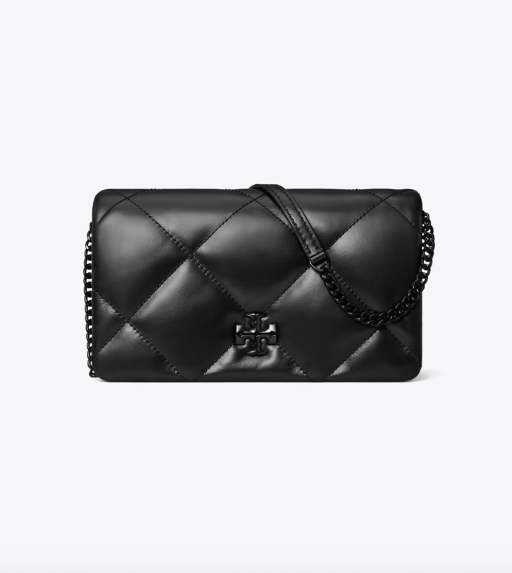 TORY BURCH HANDBAGS KIRA DIAMOND QUILT CROSSBODY BLACK HANDBAGS | Shop now at Main &amp; Taylor Shoes!