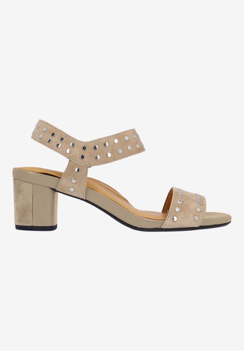 L'amour Des Pieds MADDEX TAUPE SUEDE HEEL Shoes | Shop now at Main & Taylor Shoes!