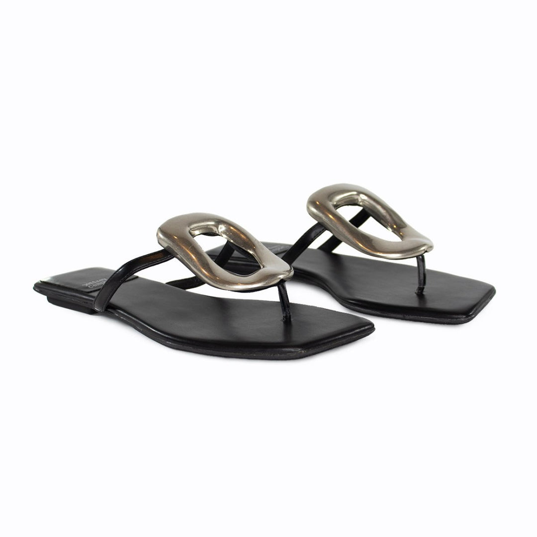 Jeffrey Campbell LINQUES BLACK/SILVER SHOES | Shop now at Main & Taylor Shoes!