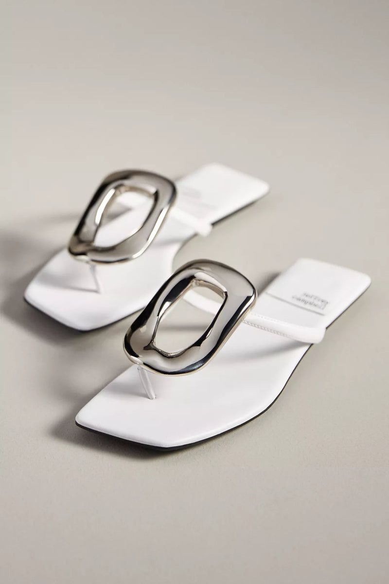 Jeffrey Campbell LINQUES WHITE/SILVER Shoes | Shop now at Main &amp; Taylor Shoes!