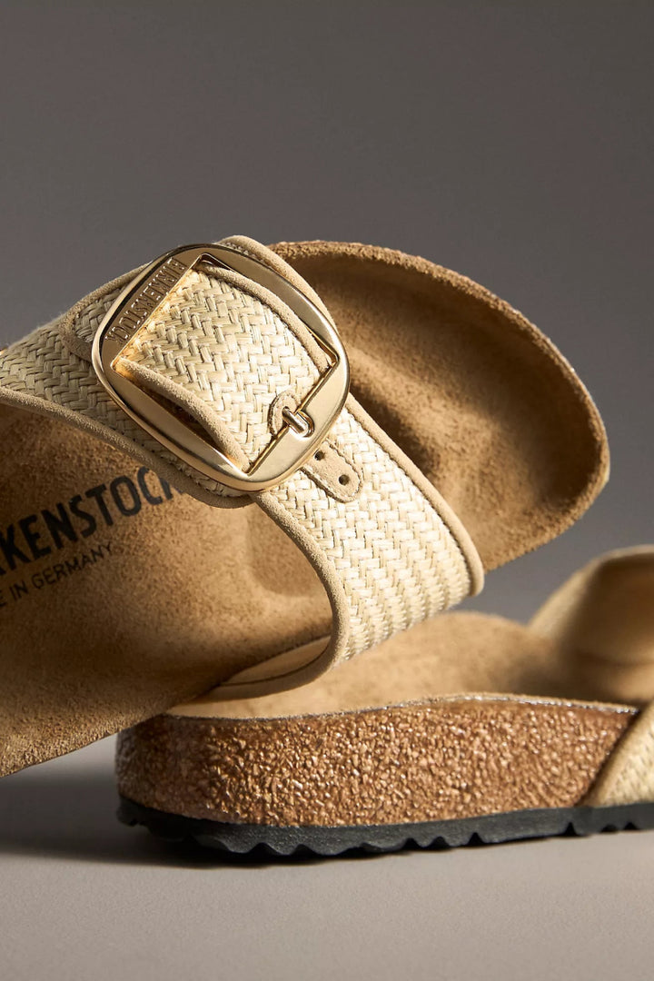 Birkenstock MADRID BIG BUCKLE RAFFIA NATURAL Shoes | Shop now at Main &amp; Taylor Shoes!