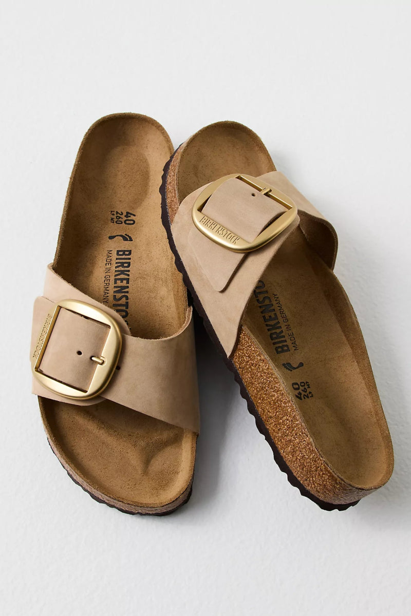 Birkenstock MADRID BIG BUCKLE SANDCASTLE Shoes | Shop now at Main &amp; Taylor Shoes!