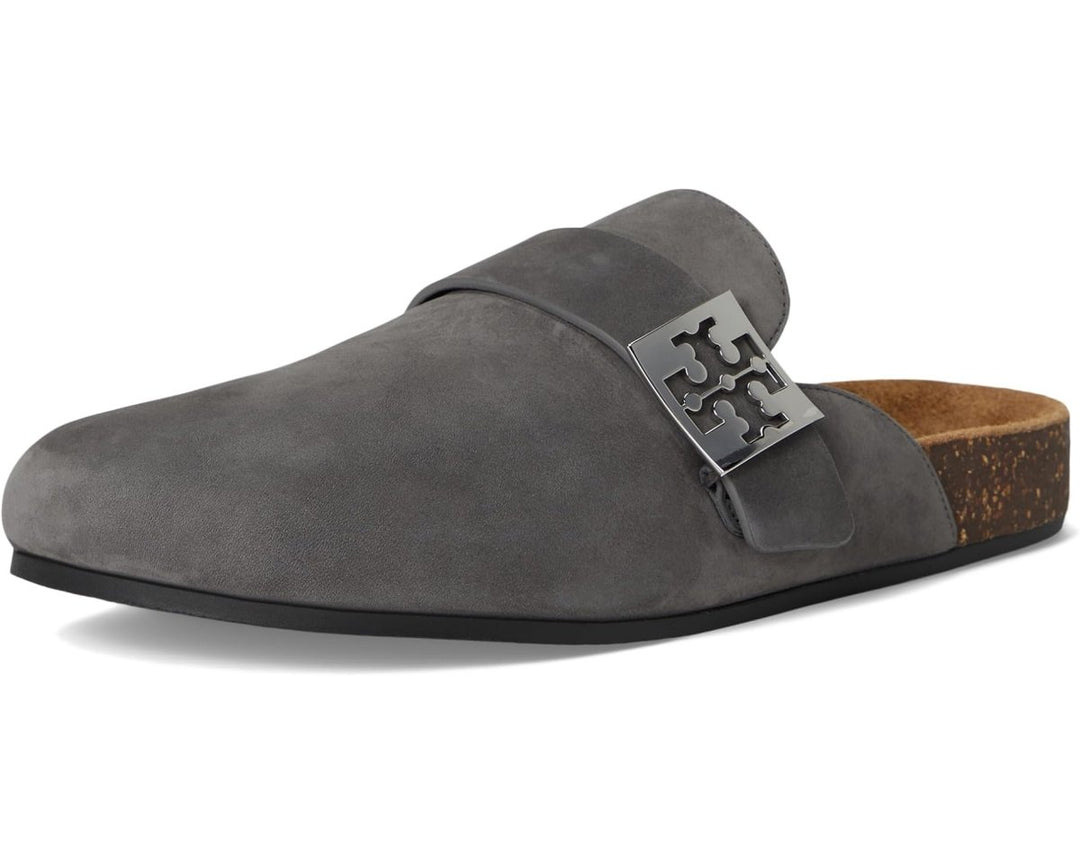 TORY BURCH MELLOW MULE GREY SUEDE SHOES | Main & Taylor