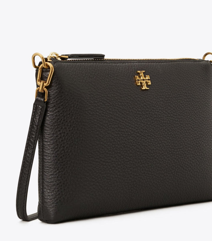 TORY BURCH HANDBAGS MERCER PEBBLED ZIPTOP CROSSBODY BLACK HANDBAGS | Shop now at Main &amp; Taylor Shoes!