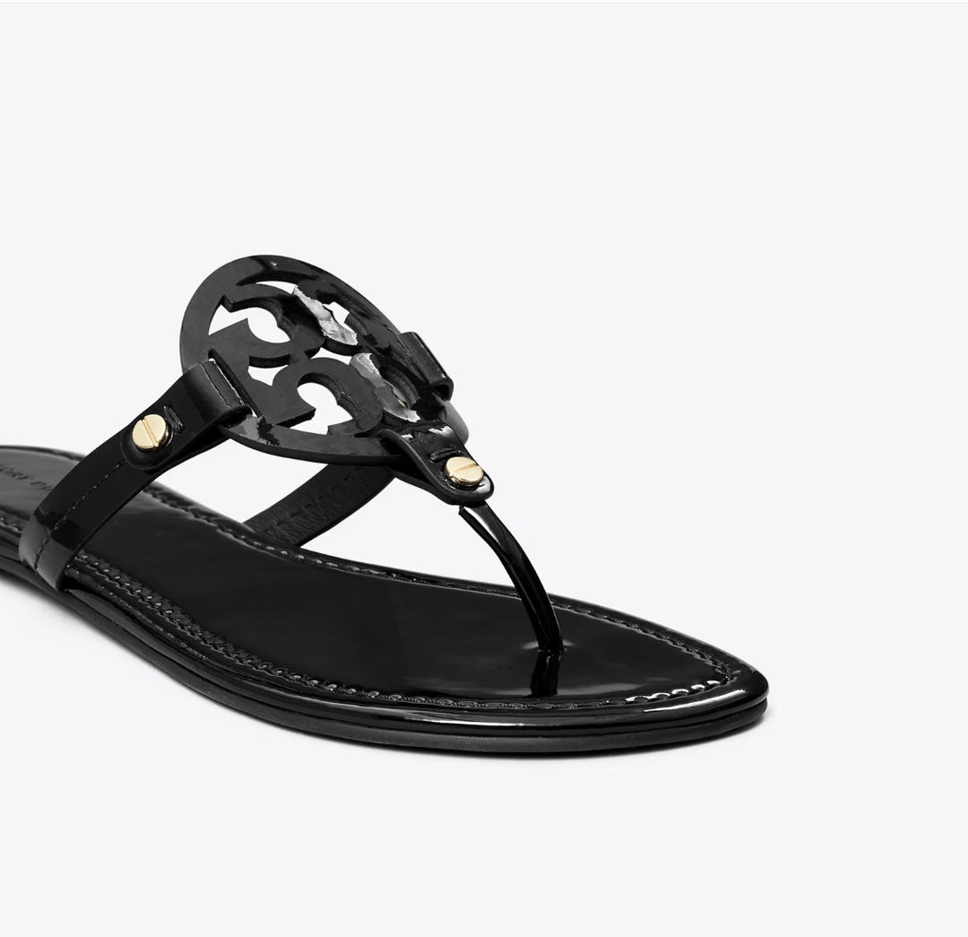 TORY BURCH MILLER CLASSIC BLACK PATENT Shoes | Shop now at Main &amp; Taylor Shoes!