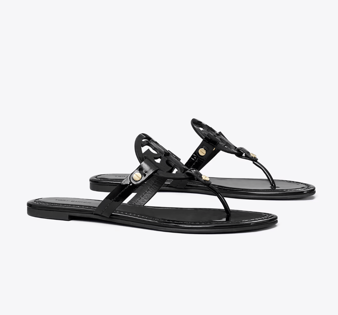 TORY BURCH MILLER CLASSIC BLACK PATENT Shoes | Shop now at Main &amp; Taylor Shoes!