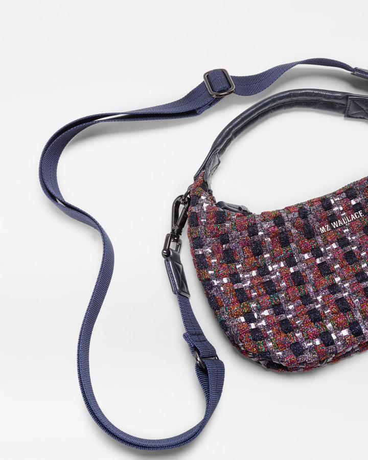 MZ WALLACE MULTI WOVEN MINI HOBO SHIMMER MULTI HANDBAGS | Shop now at Main &amp; Taylor Shoes!