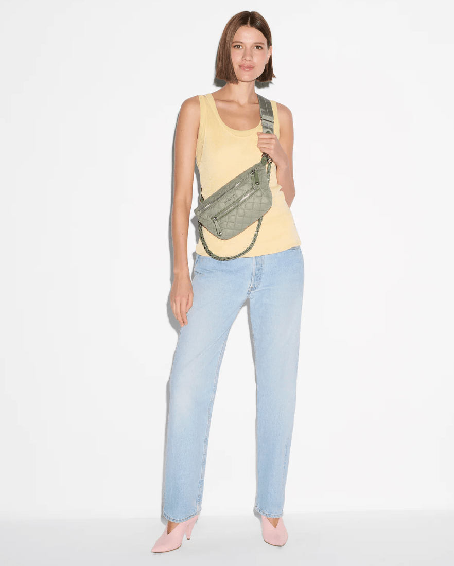 MZ Wallace CROSBY SLING SMALL AGAVE Handbags | Shop now at Main &amp; Taylor Shoes!