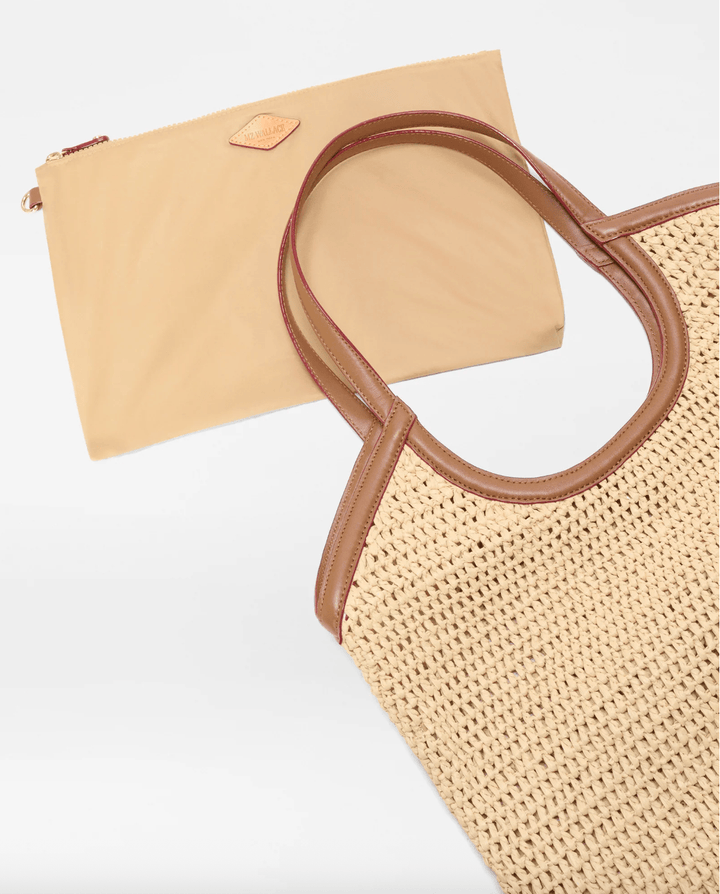 MZ Wallace GEORGICA CROCHET LARGE TOTE CAMEL HANDBAGS | Shop now at Main &amp; Taylor Shoes!