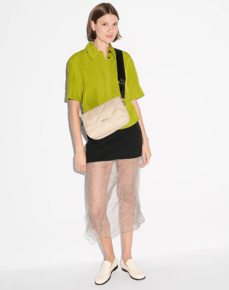 MZ Wallace MADISON FLAP CROSSBODY BUFF/BLK Handbags | Shop now at Main &amp; Taylor Shoes!