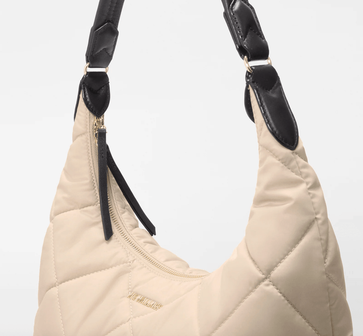 MZ Wallace MADISON SHOULDER BUFF/BLACK Handbags | Shop now at Main &amp; Taylor Shoes!