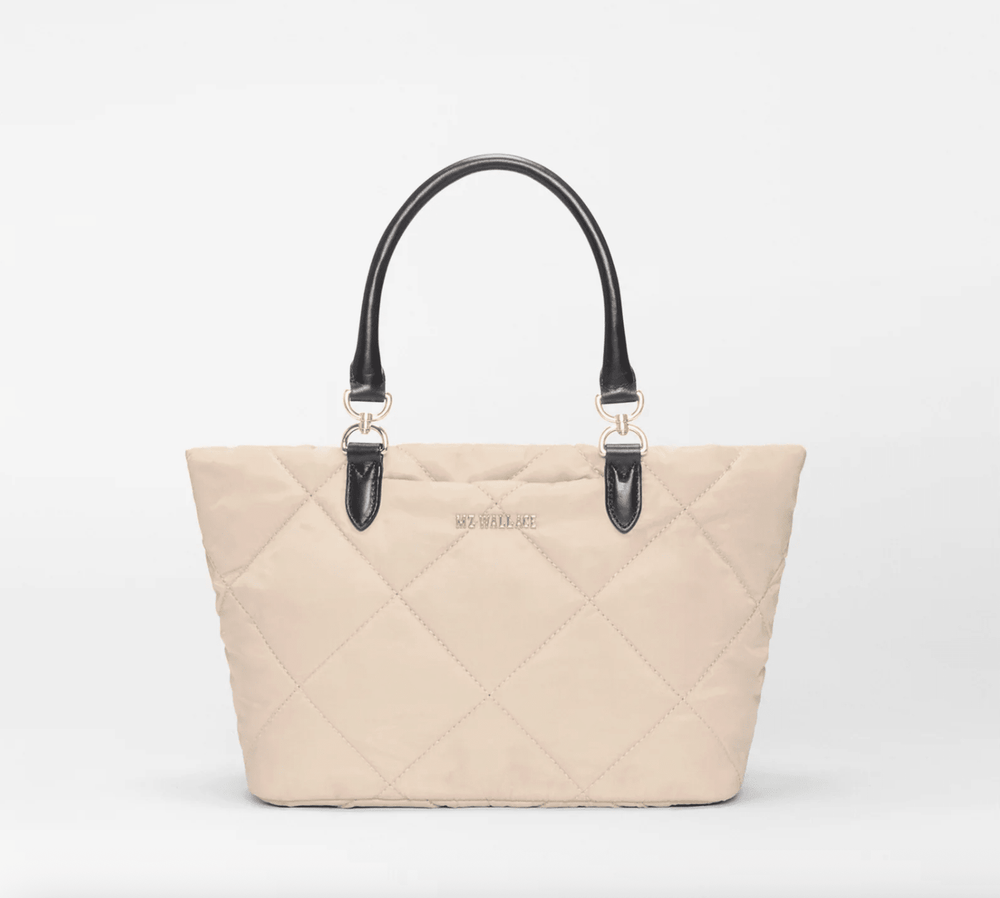 MZ Wallace MADISON SMALL EAST - WEST TOTE BUFF/BLACK Handbags | Shop now at Main & Taylor Shoes!