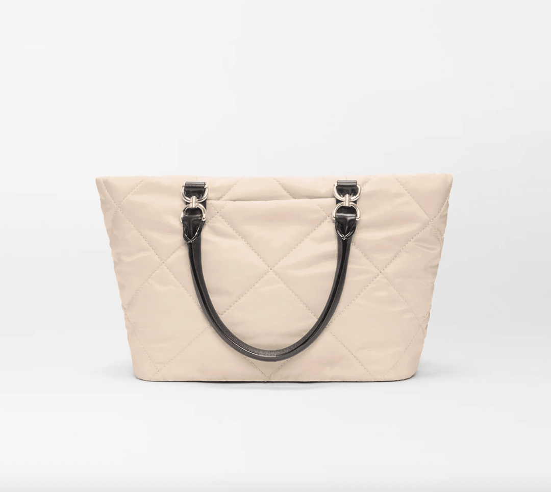 MZ Wallace MADISON SMALL EAST - WEST TOTE BUFF/BLACK Handbags | Shop now at Main &amp; Taylor Shoes!