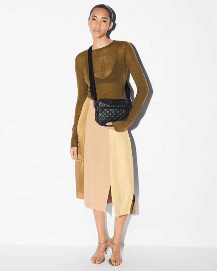 MZ Wallace METRO CAMERA SMALL CROSSBODY BLACK Handbags | Shop now at Main &amp; Taylor Shoes!