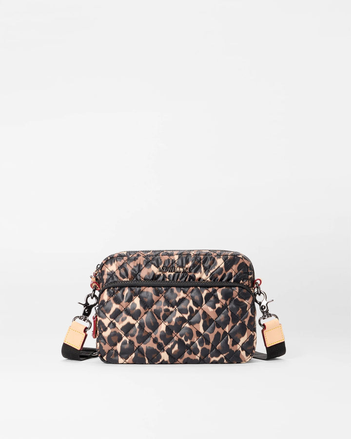 MZ WALLACE METRO CAMERA SMALL LEOPARD PRINT CROSSBODY HANDBAGS | Shop now at Main &amp; Taylor Shoes!
