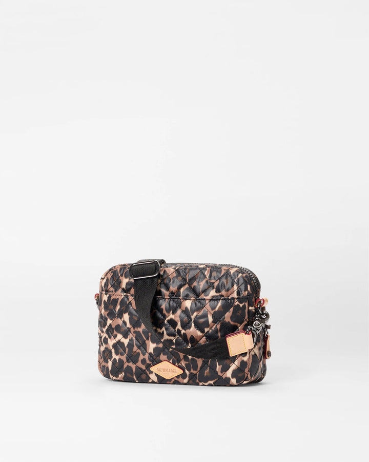 MZ WALLACE METRO CAMERA SMALL LEOPARD PRINT CROSSBODY HANDBAGS | Shop now at Main &amp; Taylor Shoes!