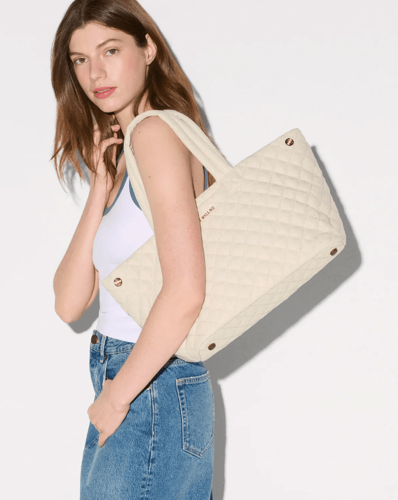 MZ Wallace METRO CITY MEDIUM TOTE SANDY LINEN | Main & Taylor Shoes