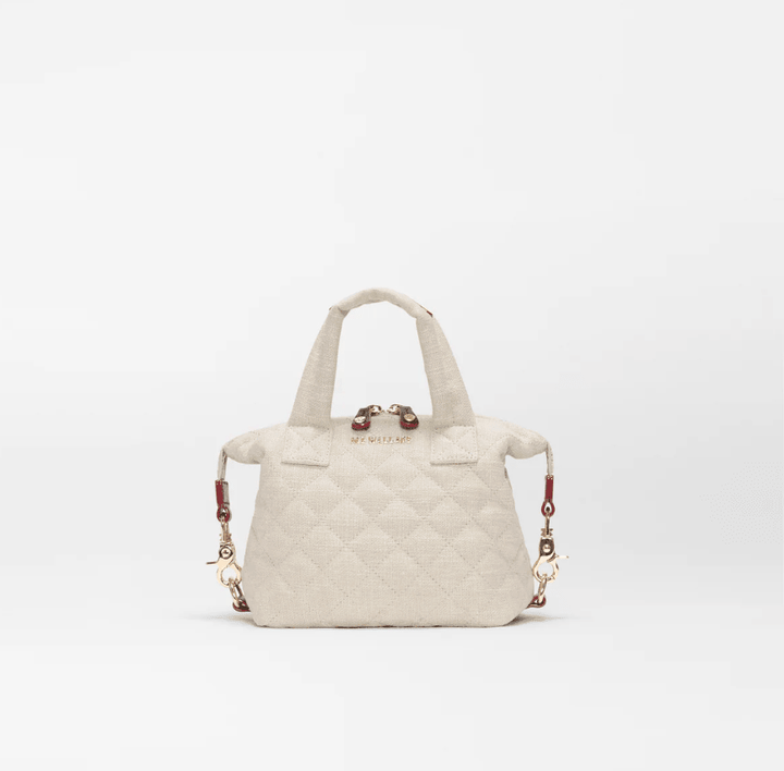 MZ Wallace SUTTON MICRO TOTE SANDY LINEN Handbags | Shop now at Main &amp; Taylor Shoes!