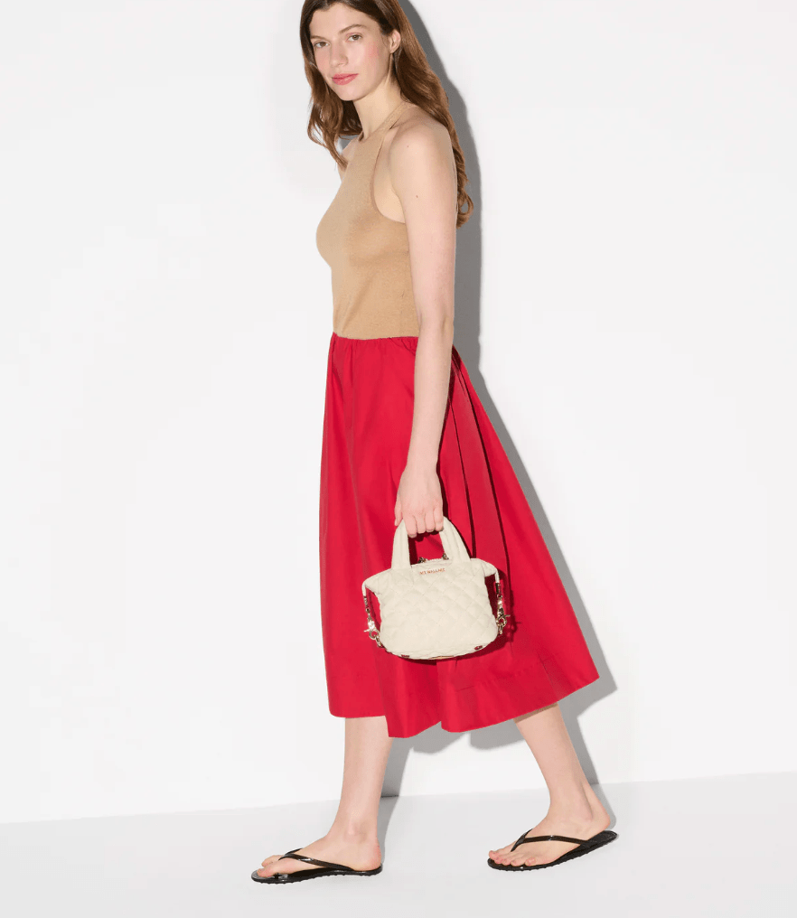 MZ Wallace SUTTON MICRO TOTE SANDY LINEN Handbags | Shop now at Main &amp; Taylor Shoes!