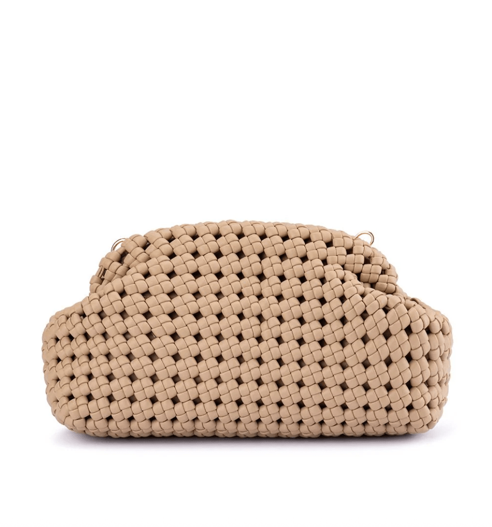 Olga Berg EVERLY WOVEN NATURAL Handbags | Shop now at Main & Taylor Shoes!
