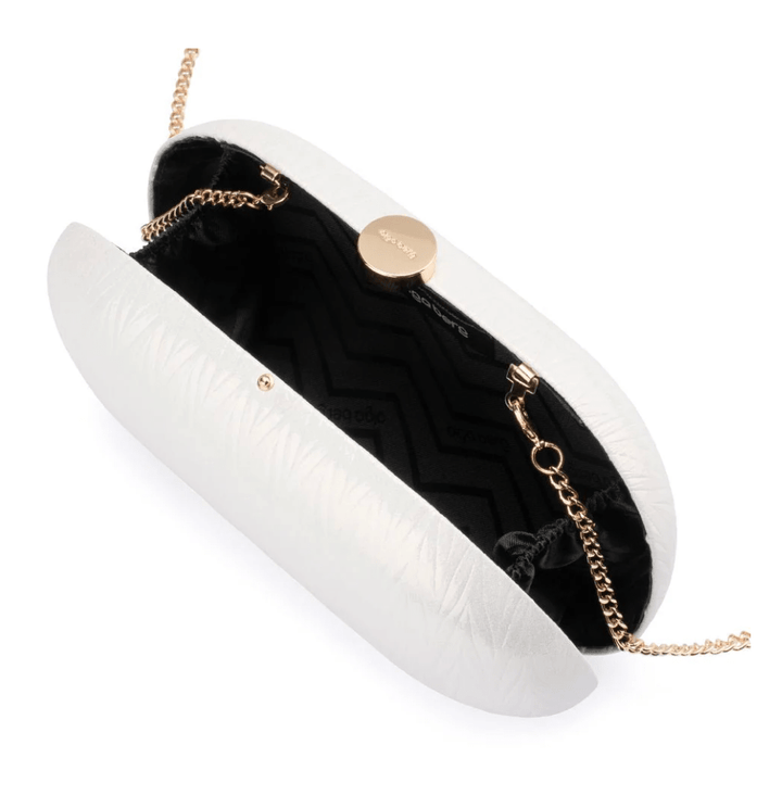Olga Berg IZZA OVAL PEARL CLUTCH Handbags | Shop now at Main &amp; Taylor Shoes!