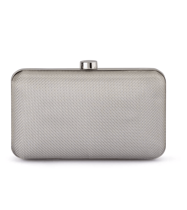 Olga Berg JEN MESH SILVER CLUTCH Handbags | Shop now at Main &amp; Taylor Shoes!