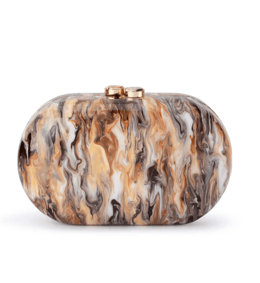 Olga Berg MAEVE NATURAL MARBLE CLUTCH HANDBAGS | Shop now at Main & Taylor Shoes!