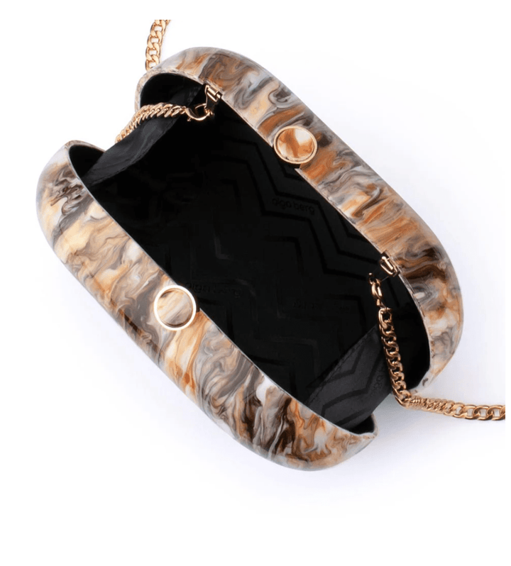 Olga Berg MAEVE NATURAL MARBLE CLUTCH HANDBAGS | Shop now at Main &amp; Taylor Shoes!