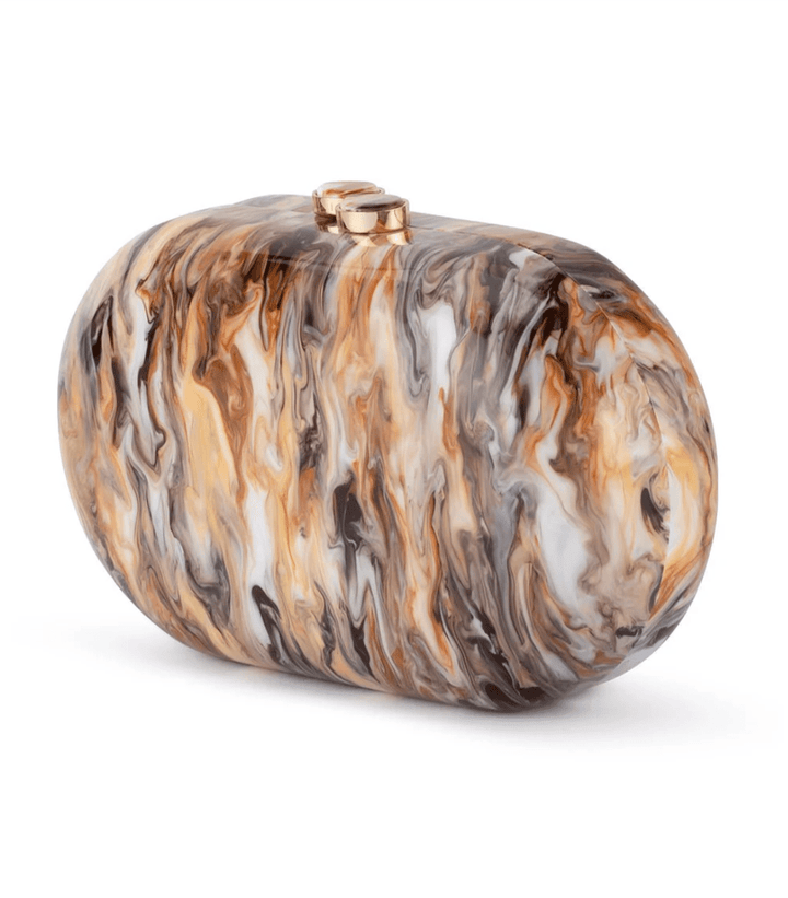 Olga Berg MAEVE NATURAL MARBLE CLUTCH HANDBAGS | Shop now at Main &amp; Taylor Shoes!