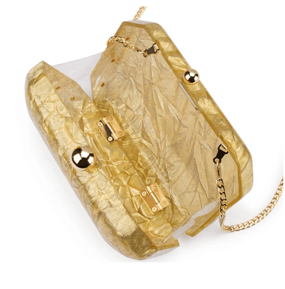 Olga Berg MATEO GOLD CLUTCH Handbags | Shop now at Main &amp; Taylor Shoes!