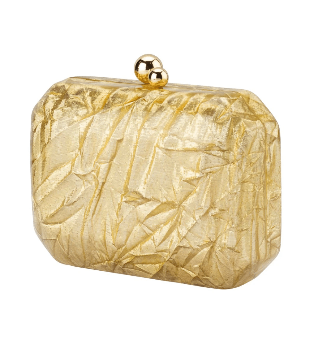 Olga Berg MATEO GOLD CLUTCH Handbags | Shop now at Main &amp; Taylor Shoes!