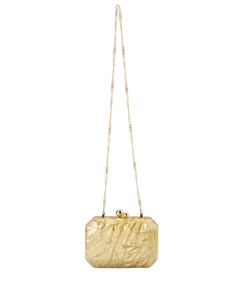 Olga Berg MATEO GOLD CLUTCH Handbags | Shop now at Main &amp; Taylor Shoes!