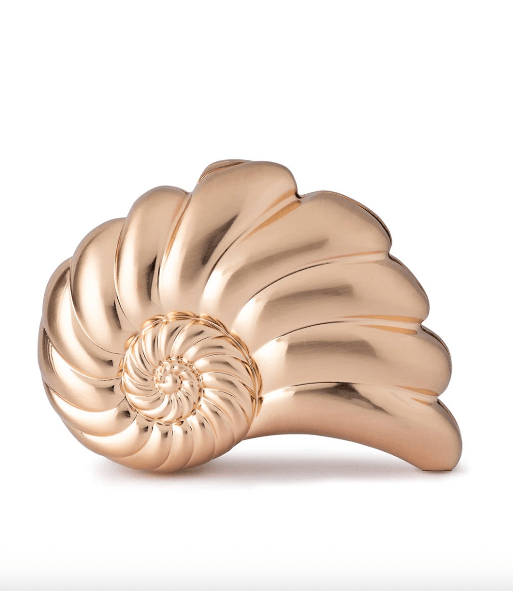 Olga Berg SHELLA HARD GOLD CLUTCH Handbags | Shop now at Main & Taylor Shoes!