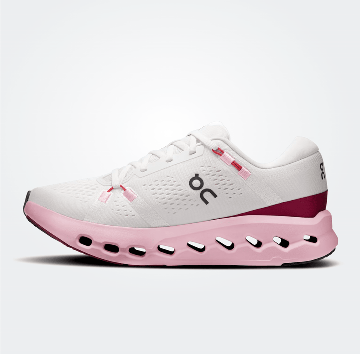 On Running CLOUD SURFER 2 WOMEN IVORY/PEONY SNEAKER Shoes | Shop now at Main &amp; Taylor Shoes!