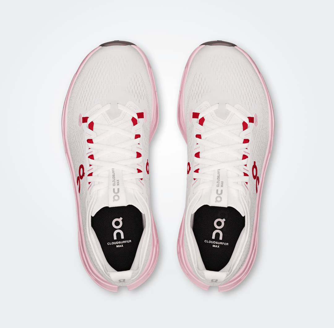 On Running CLOUDSURFER MAX WOMEN IVORY/PEONY SNEAKER Shoes | Shop now at Main &amp; Taylor Shoes!