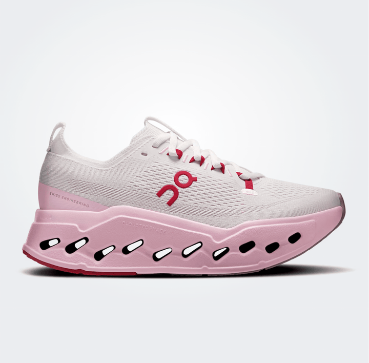 On Running CLOUDSURFER MAX WOMEN IVORY/PEONY SNEAKER Shoes | Shop now at Main &amp; Taylor Shoes!