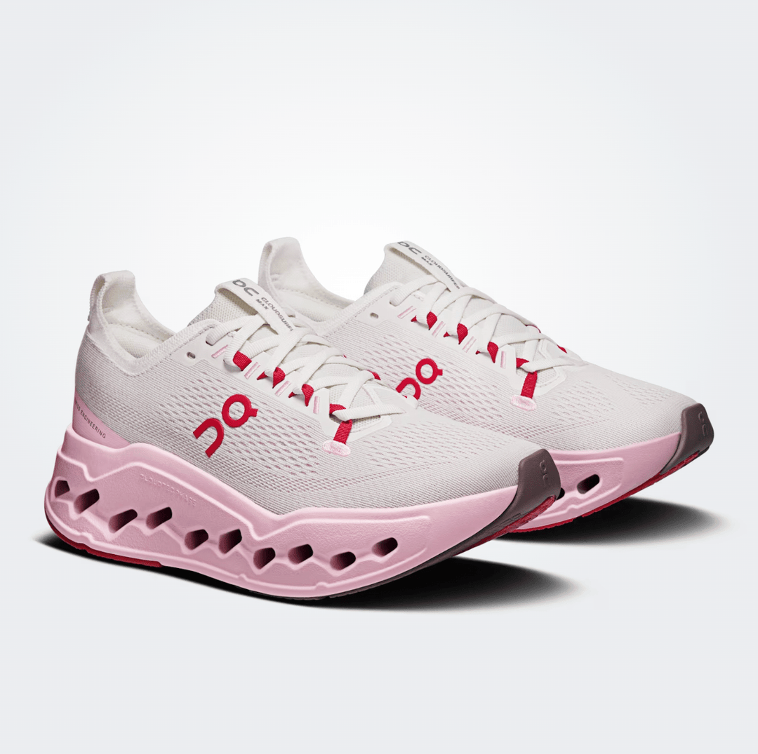 On Running CLOUDSURFER MAX WOMEN IVORY/PEONY SNEAKER Shoes | Shop now at Main &amp; Taylor Shoes!