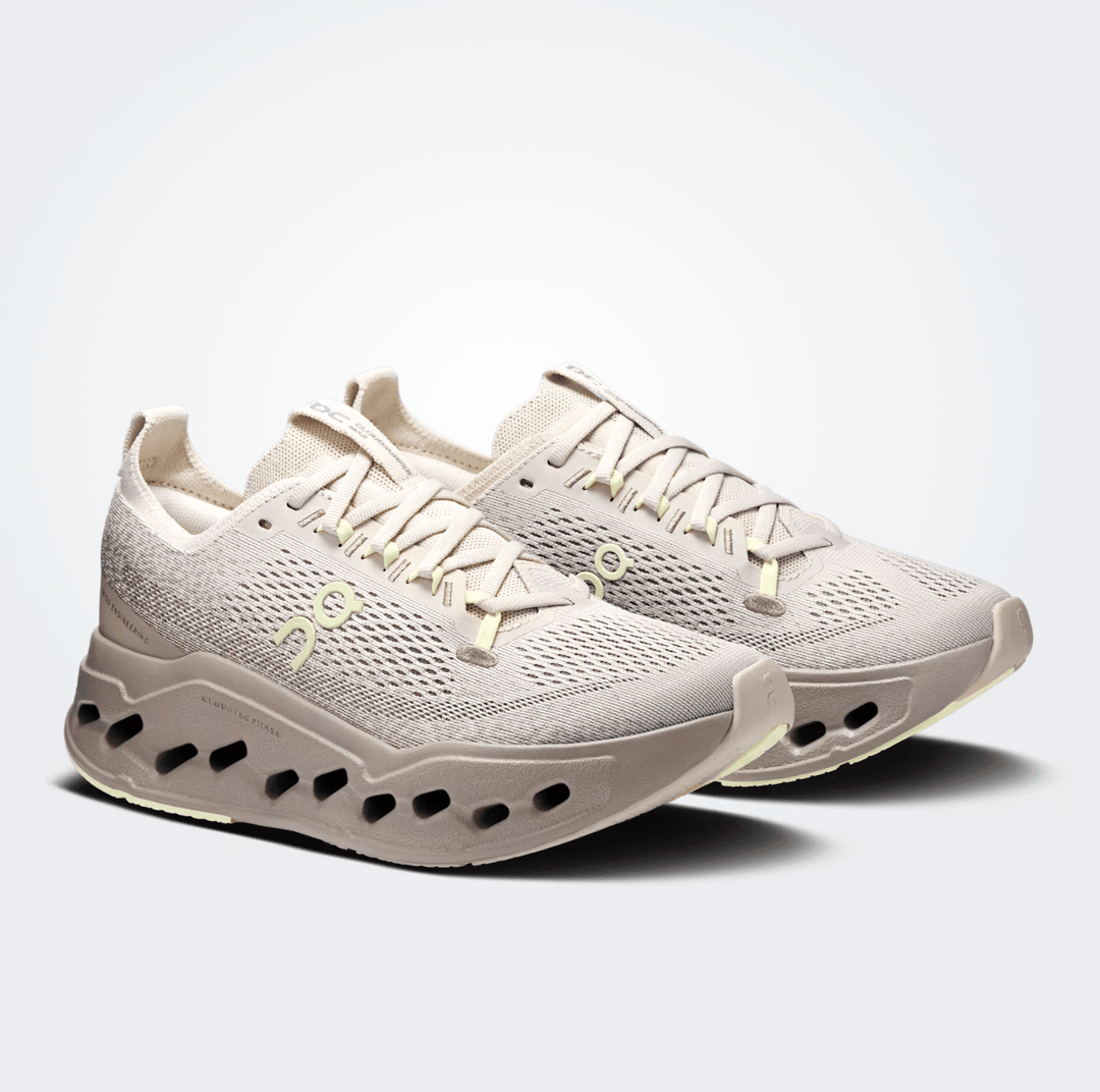 On Running CLOUDSURFER MAX WOMEN PELCAN/LIMELIGHT SNEAKER Shoes | Shop now at Main & Taylor Shoes!