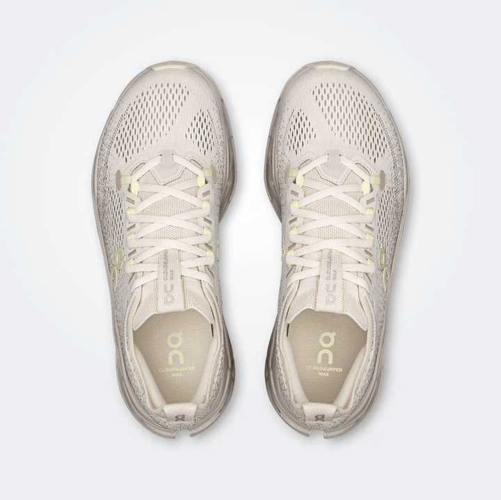 On Running CLOUDSURFER MAX WOMEN PELCAN/LIMELIGHT SNEAKER Shoes | Shop now at Main &amp; Taylor Shoes!